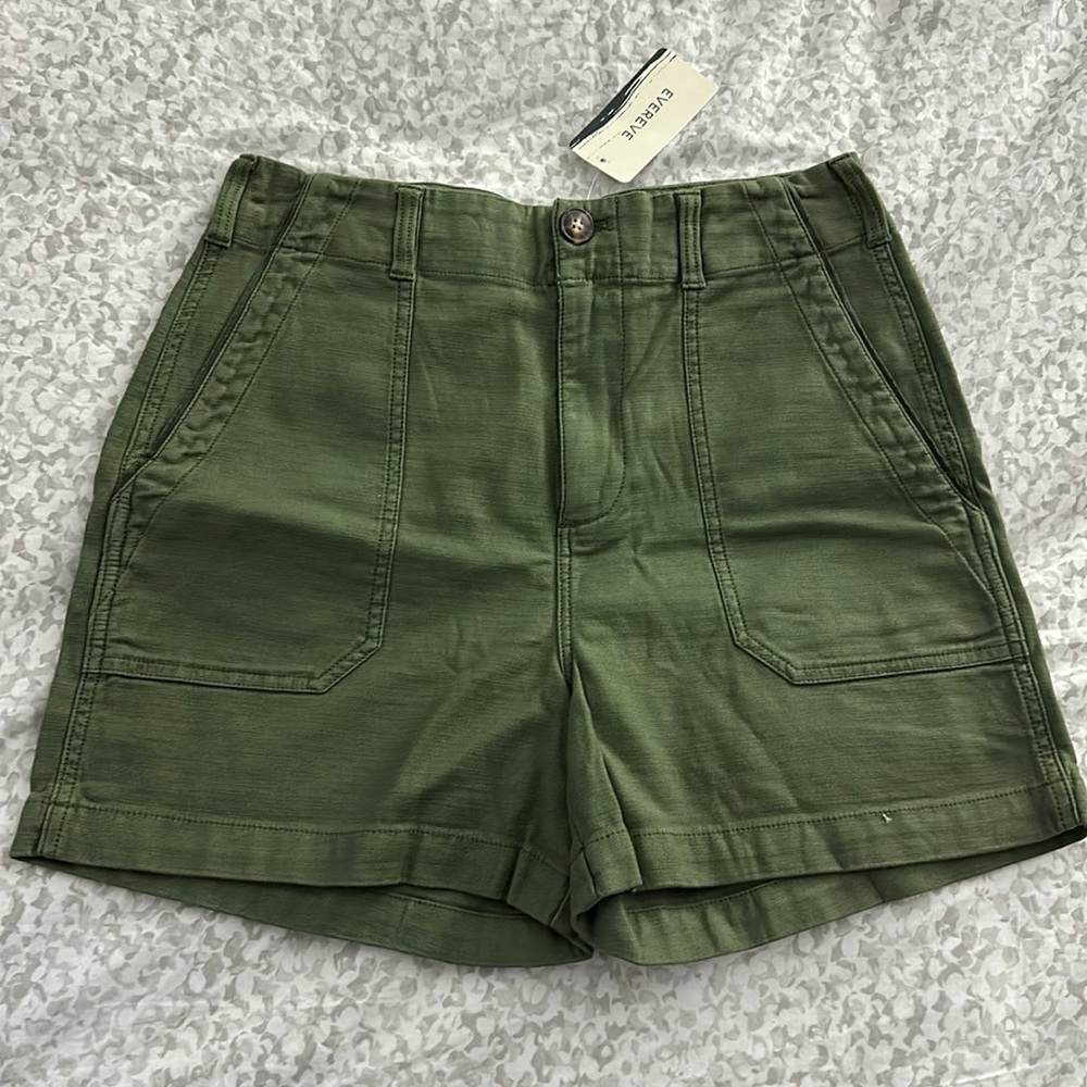 FAHERTY Green High Rise Cargo Shorts
